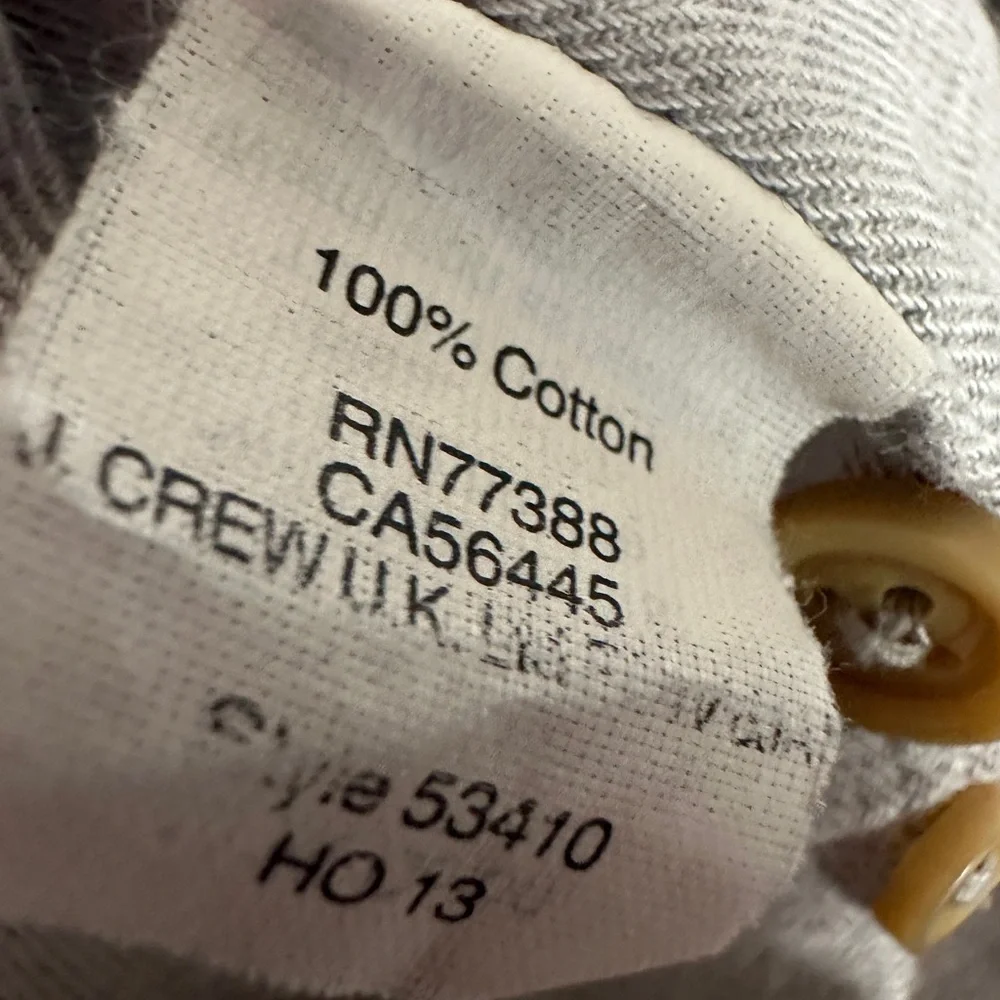J. CREW Light Gray Button-Down Shirt